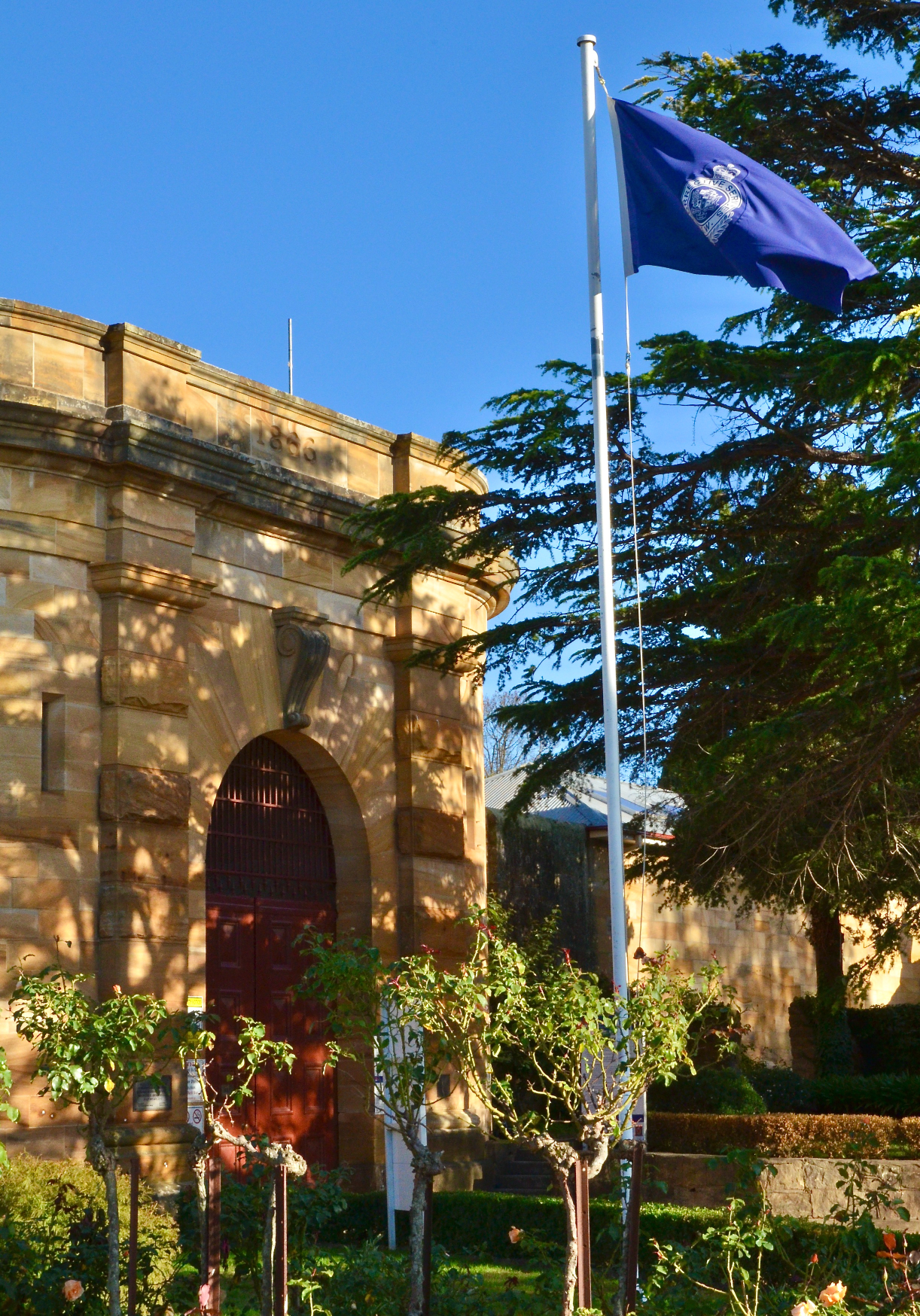 Flag and facade, Berrima Correctional Centre