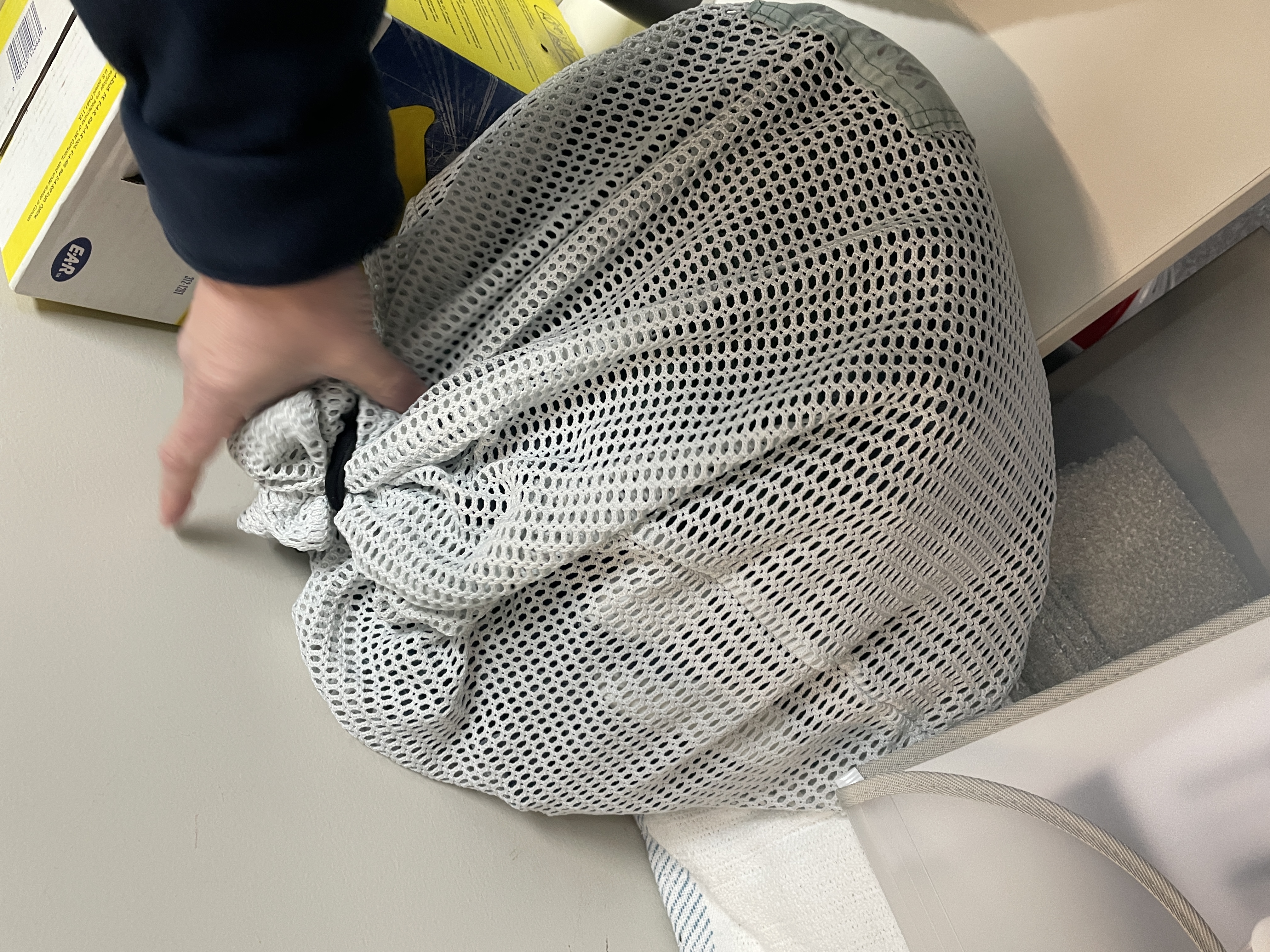 Washing bag full of clothes